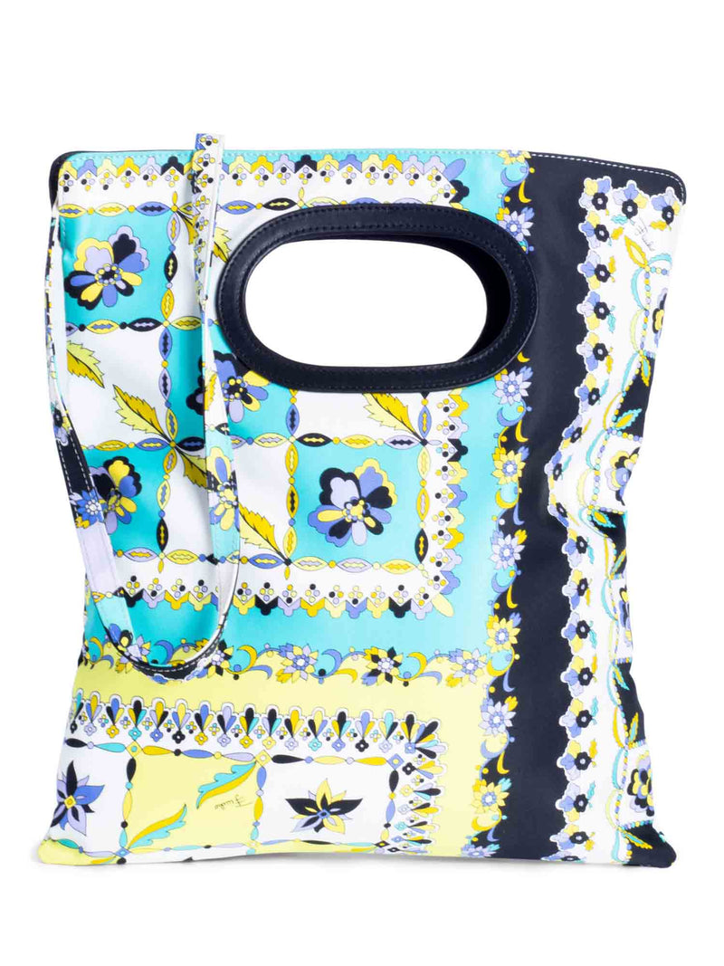 Emilio Pucci Logo Top Handle Clutch Messenger Bag Multicolor-designer resale