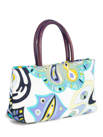 Emilio Pucci Signed Vintage Top Handle Bag Multicolor-designer resale