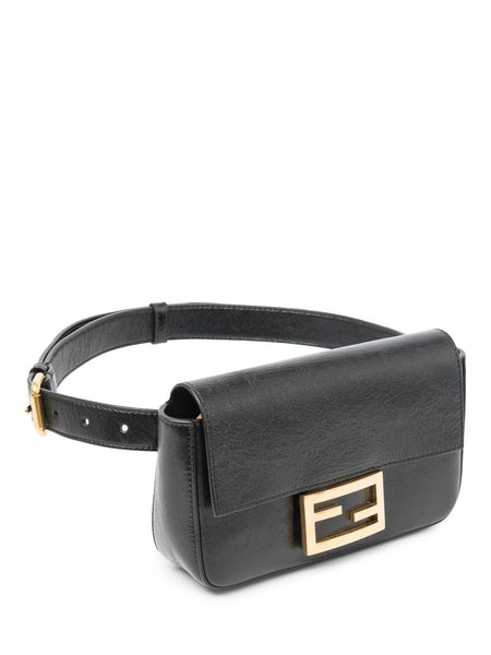 FENDI☆エンボスロゴ ペブルレザー ベルトバッグ BLACK FENDI logo-embossed Belt Bag | Black | FARFETCH JO