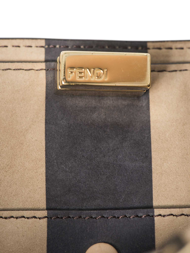 Fendi Leather Peekaboo Top Handle Bag Beige-designer resale
