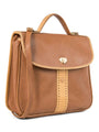 Fendi Vintage Logo Top Handle Messenger Bag Brown
