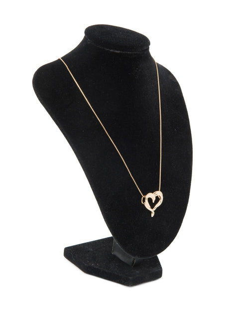Fortunoff 14K Heart Pendant Necklace Yellow Gold-designer resale