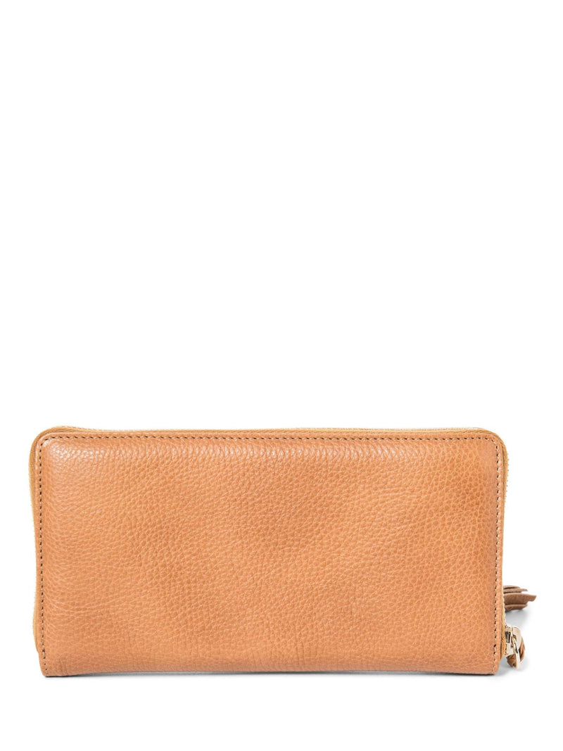 Gucci GG Leather Tassel Long Wallet Whisky Brown-designer resale