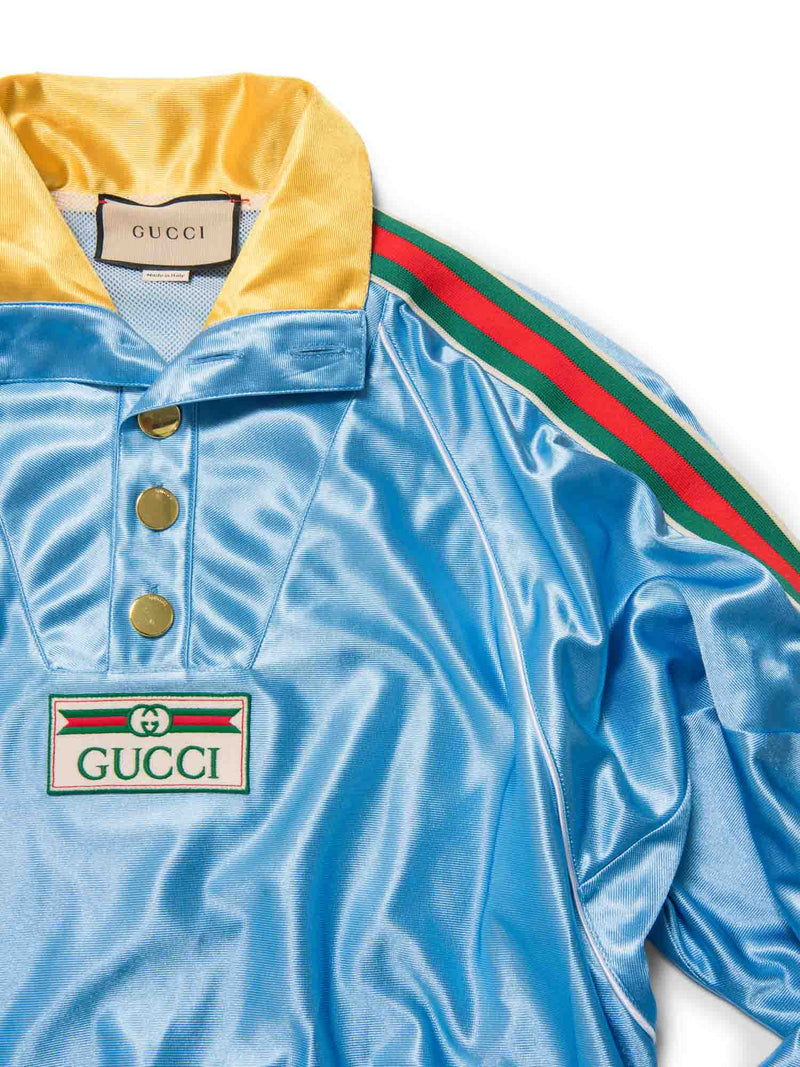 Gucci GG Logo Web Unisex Tracksuit Jacket Blue Multicolor-designer resale