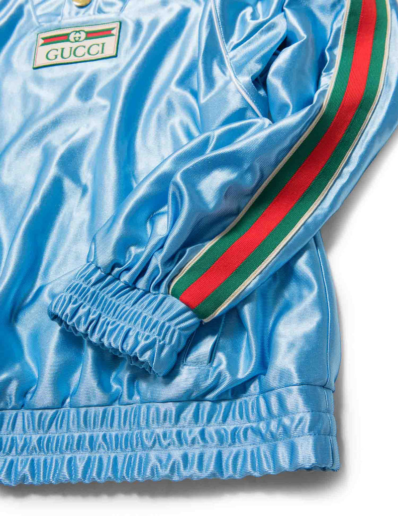 Gucci GG Logo Web Unisex Tracksuit Jacket Blue Multicolor-designer resale