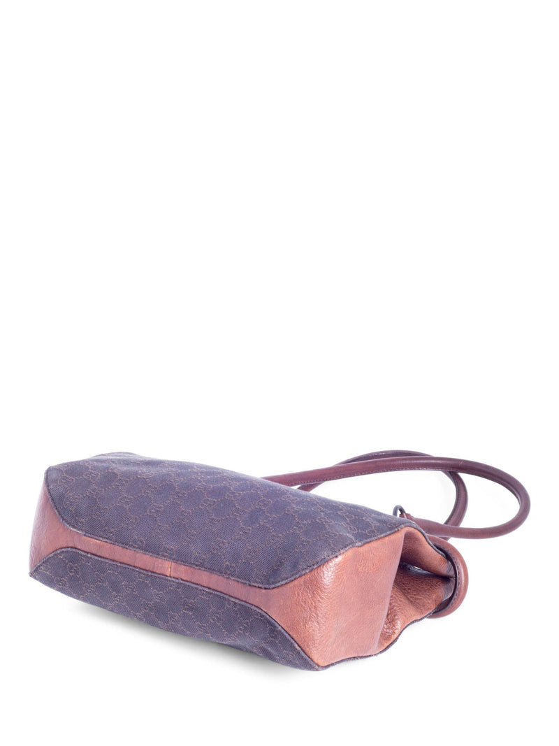 Gucci GG Supreme Denim Horsebit Tote Black Brown-designer resale