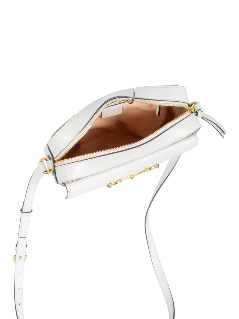 Gucci GG Supreme Horsebit 1955 Messenger Bag Taupe White-designer resale
