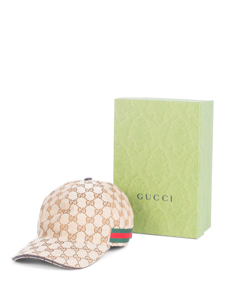 Gucci GG Supreme Logo Webstripe Hat