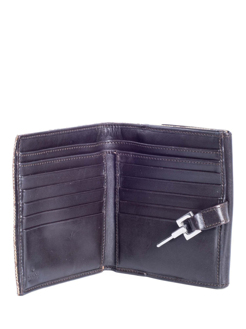Gucci Jackie-O GG Canvas Stripe Wallet Brown-designer resale