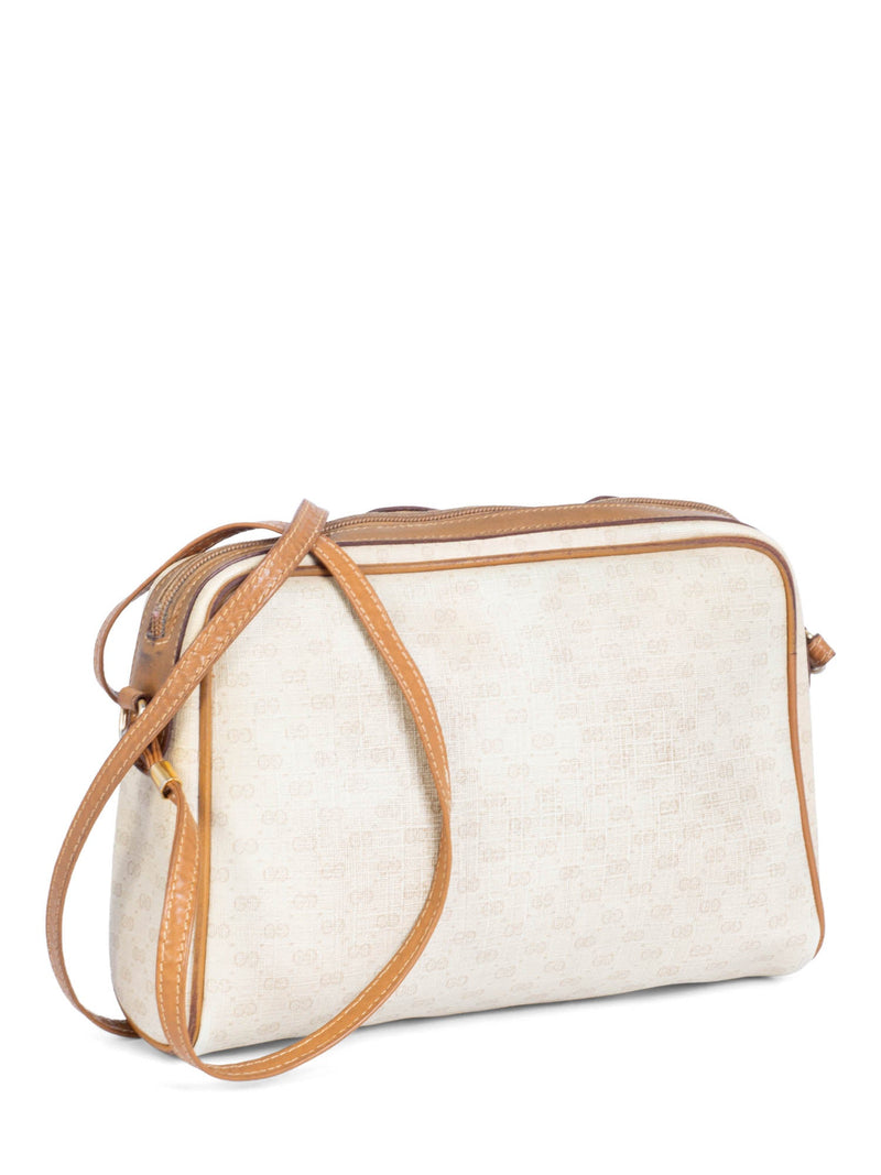 Gucci Vintage GG Supreme Messenger Bag Beige Brown-designer resale