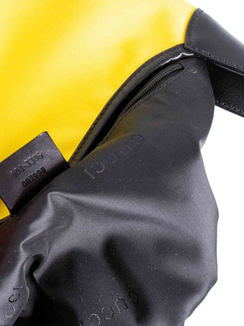 Gucci Vintage Jackie-O Shoulder Bag Yellow Black-designer resale