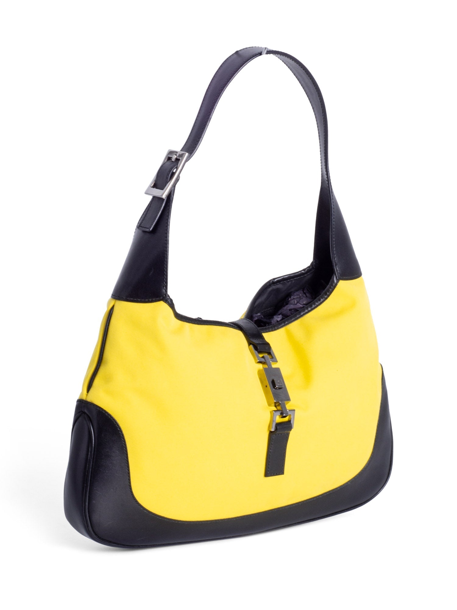 Gucci Vintage Jackie-O Shoulder Bag Yellow Black