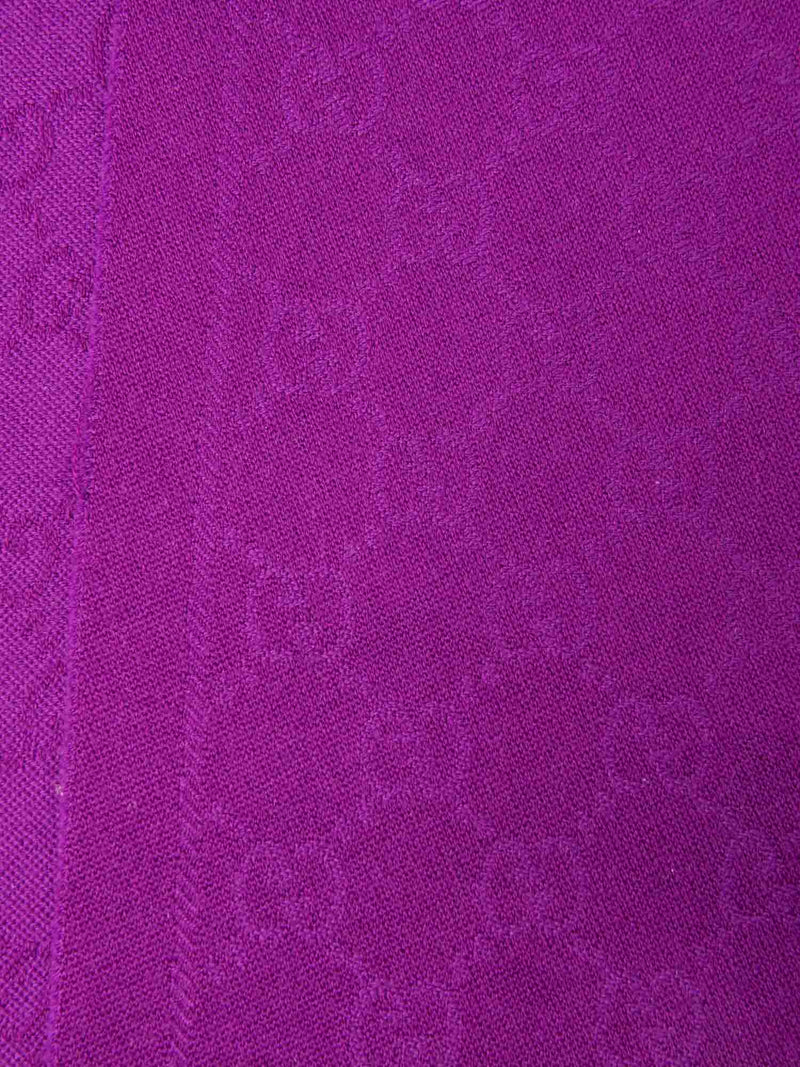 purple monogram shawl
