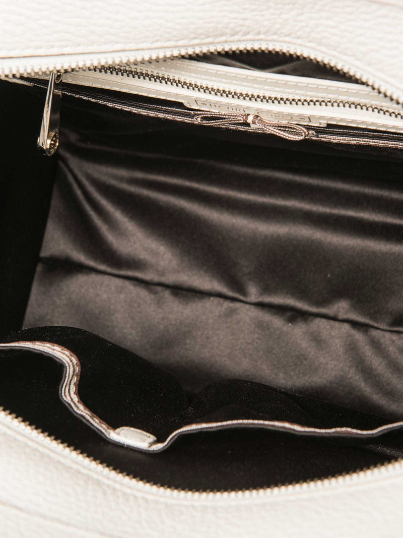 Henri Bendel Leather Top Handle Bag Backpack White-designer resale