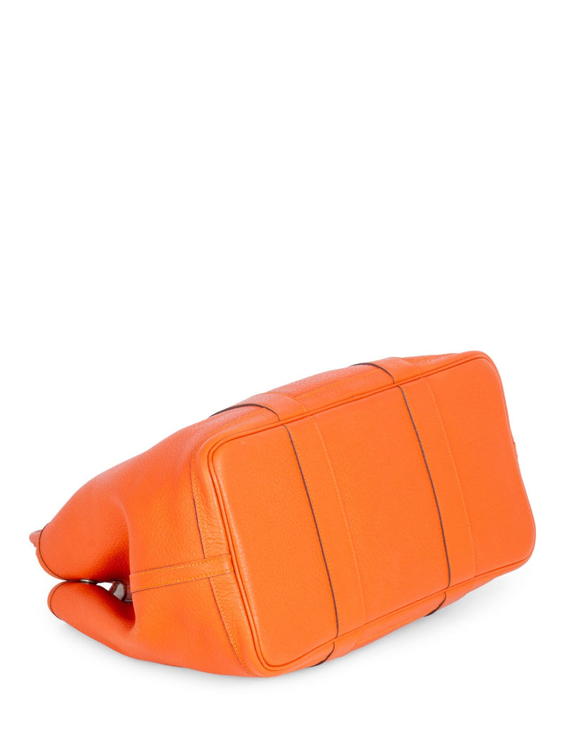Hermes Clemance Leather Garden Party Bag 36 MM Orange-designer resale
