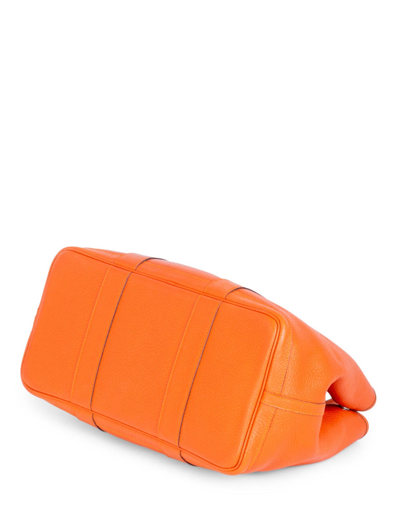 Hermes Clemance Leather Garden Party Bag 36 MM Orange-designer resale