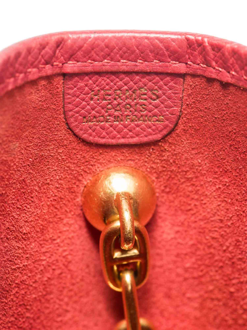Hermes Epsom Leather Chaine D'Ancre Messenger Bag Red-designer resale
