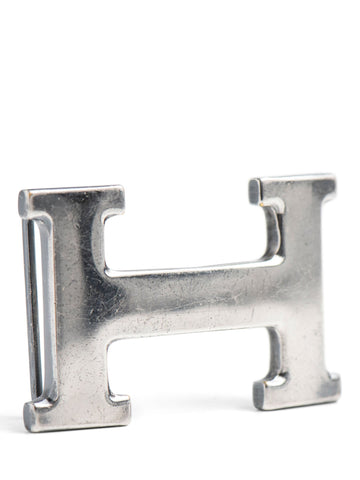 Hermes H Logo Constance Belt Buckle Silver-designer resale