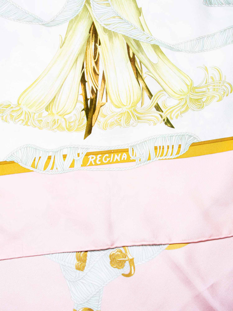 Hermes Regina Silk Floral Scarf Pink-designer resale