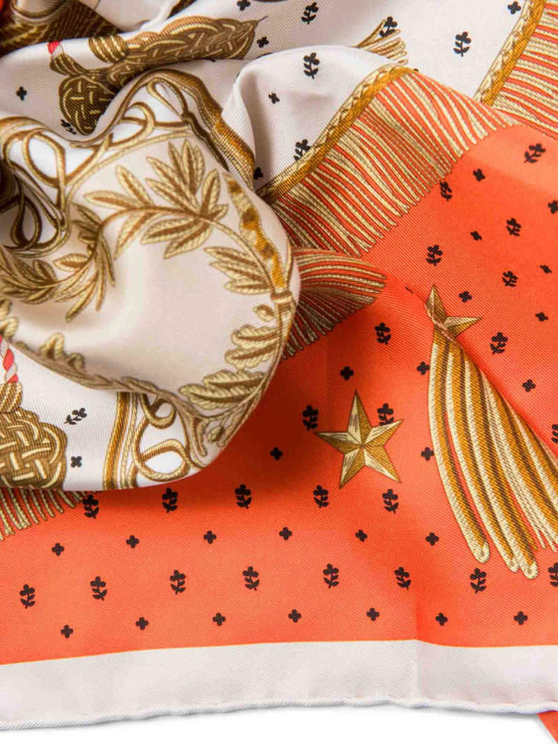 Hermes Silk Mini Pocket Scarf Orange-designer resale