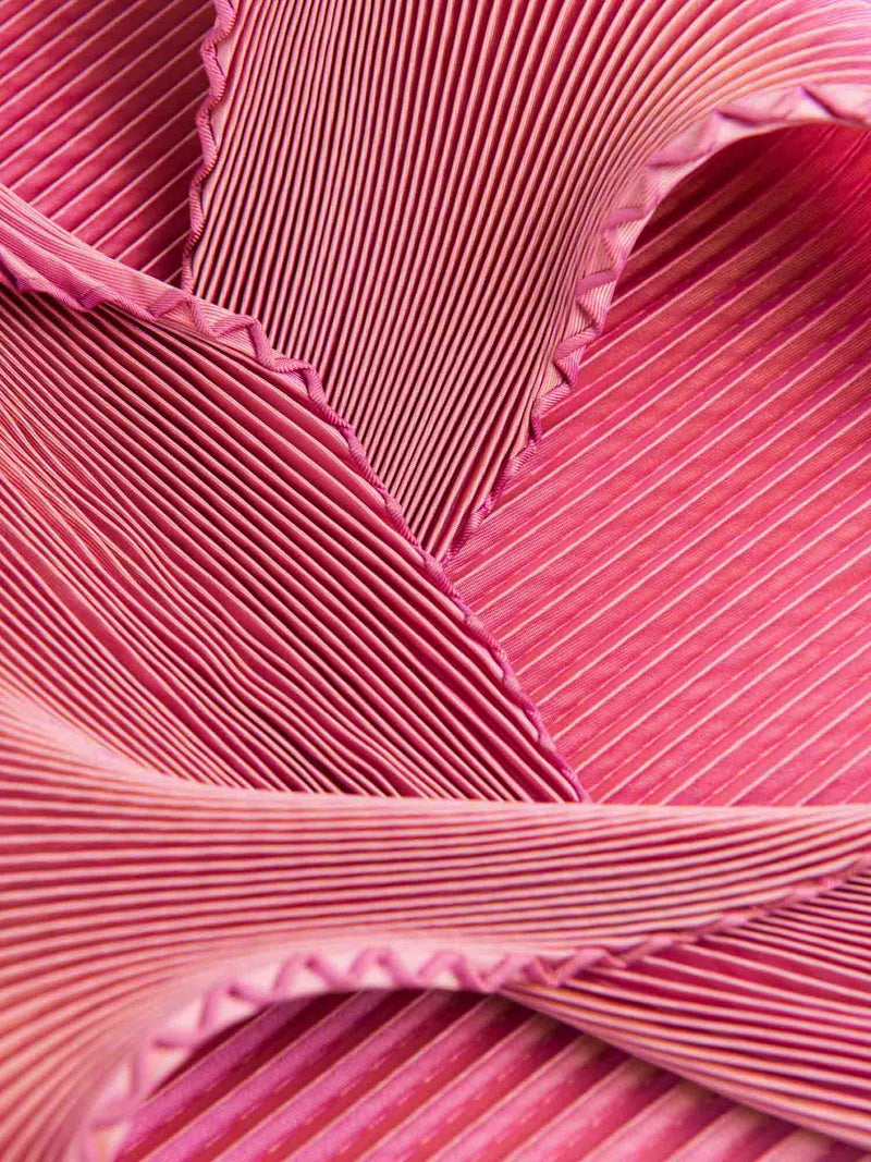 Hermes Silk Pleated Aux Pays Des Epices Scarf 90 Gradient Pink-designer resale