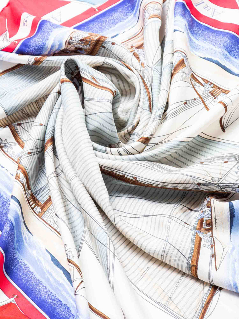 Hermes Vent Portant Silk Scarf 90 Multicolor-designer resale