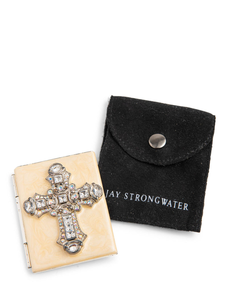 Jay Strongwater Cross Swarovsky Crystals Mini Picture Frame-designer resale