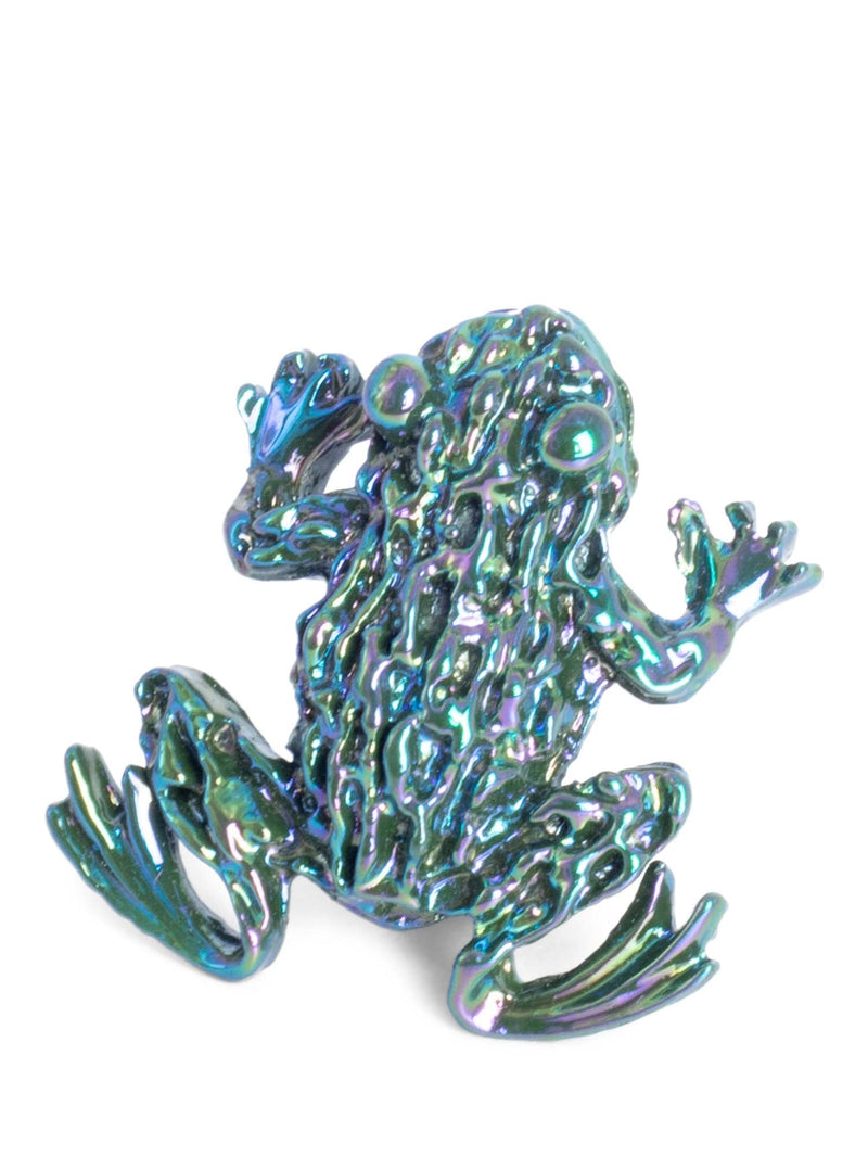 Jay Strongwater Rhinestone Good Luck Frog Pin Blue-designer resale