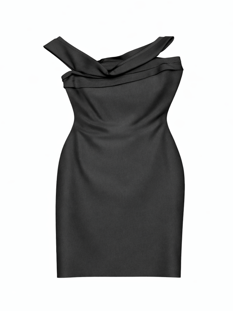 Lanvin Runway Cocktail Rhinestone Dress Black