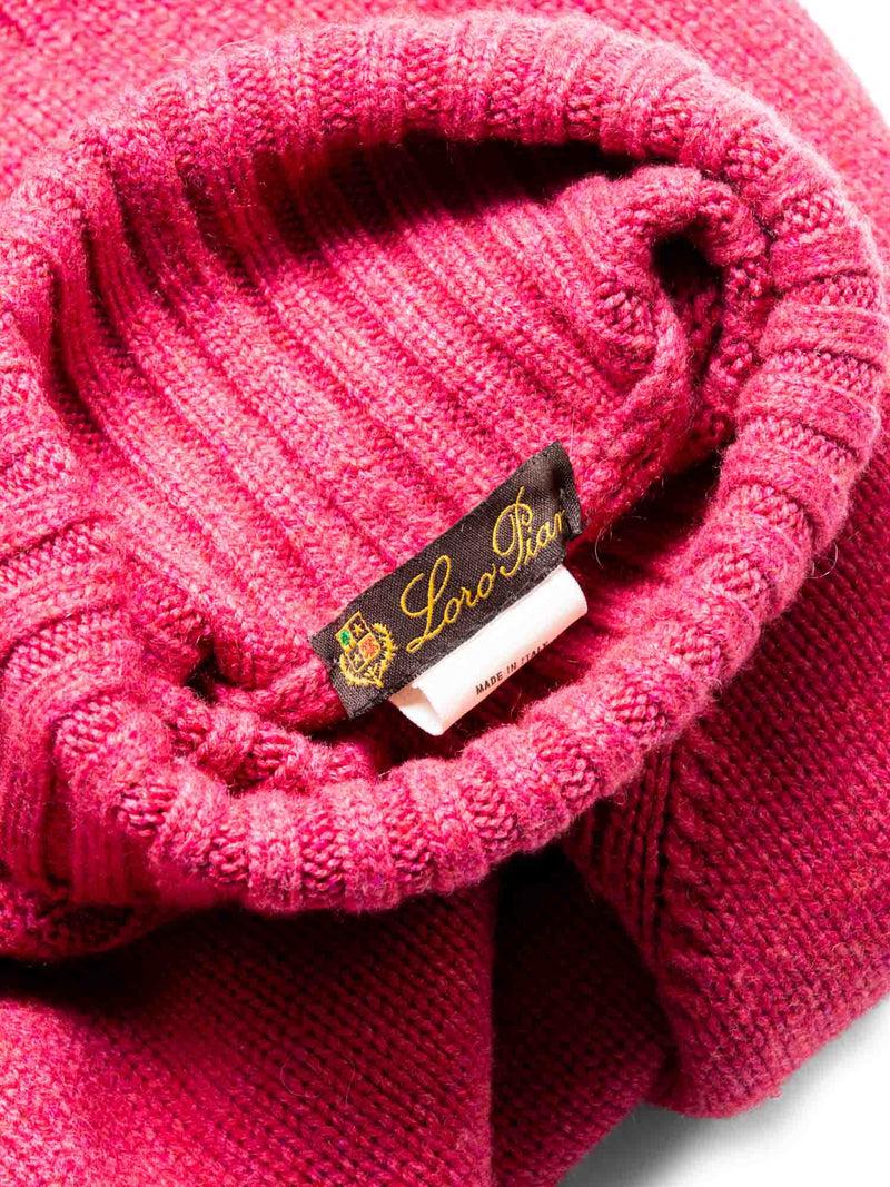 Loro Piana 2 Ply Cashmere Turtleneck Sweater Red-designer resale
