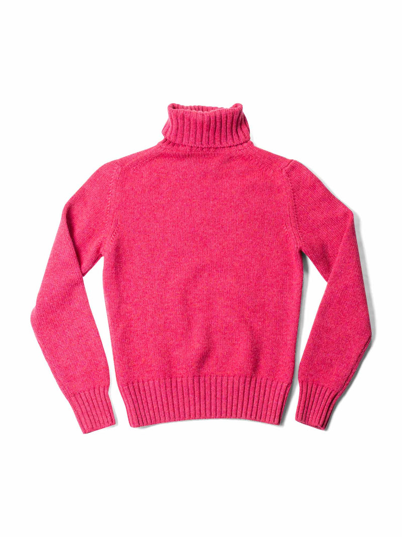 Loro Piana 2 Ply Cashmere Turtleneck Sweater Red-designer resale