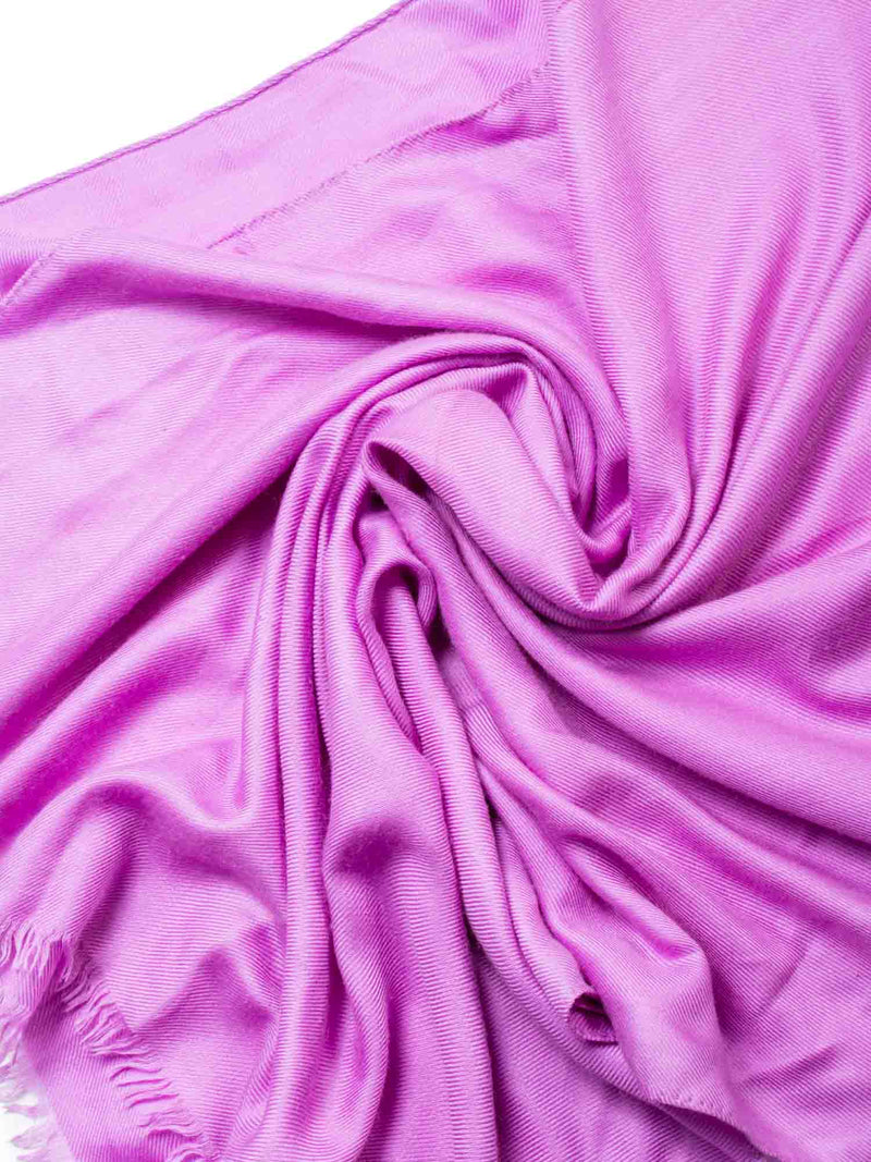 Loro Piana Cashmere Fringe Scarf Lavender-designer resale