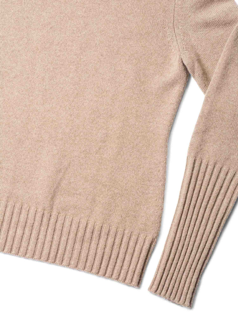 Loro Piana Cashmere Turtleneck Sweater Camel Beige-designer resale