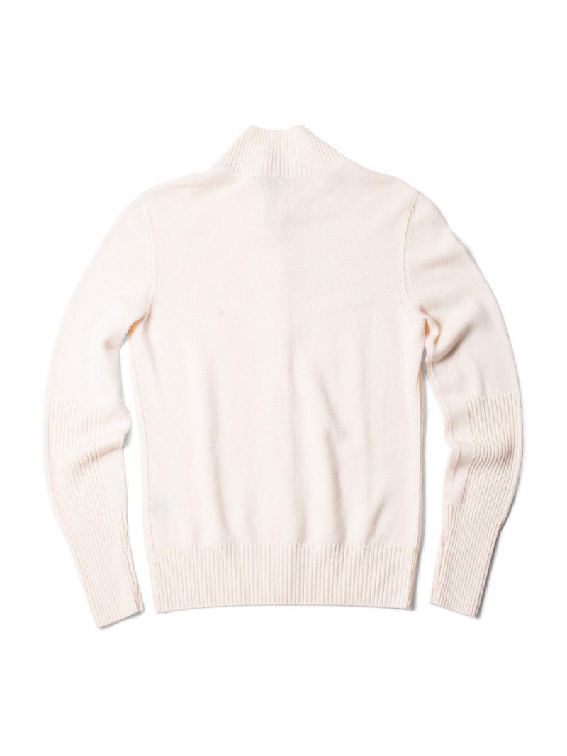 Loro Piana Logo Baby Cashmere Button Up Sweater Ivory-designer resale