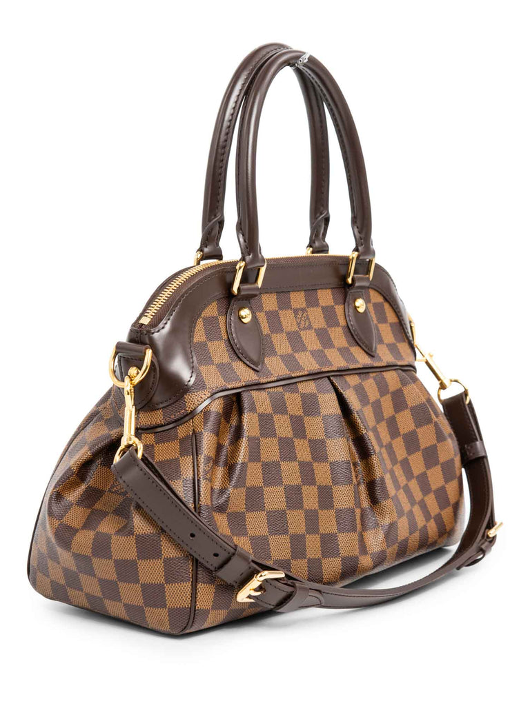 Louis Vuitton Damier Ebene Top Handle Trevi PM Bag Brown-designer resale