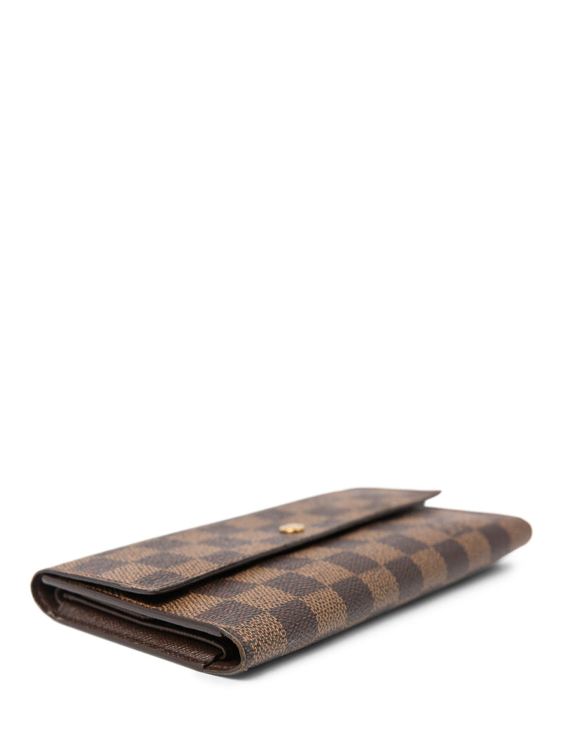 Louis Vuitton Damier Ebene Trifold Wallet Brown-designer resale