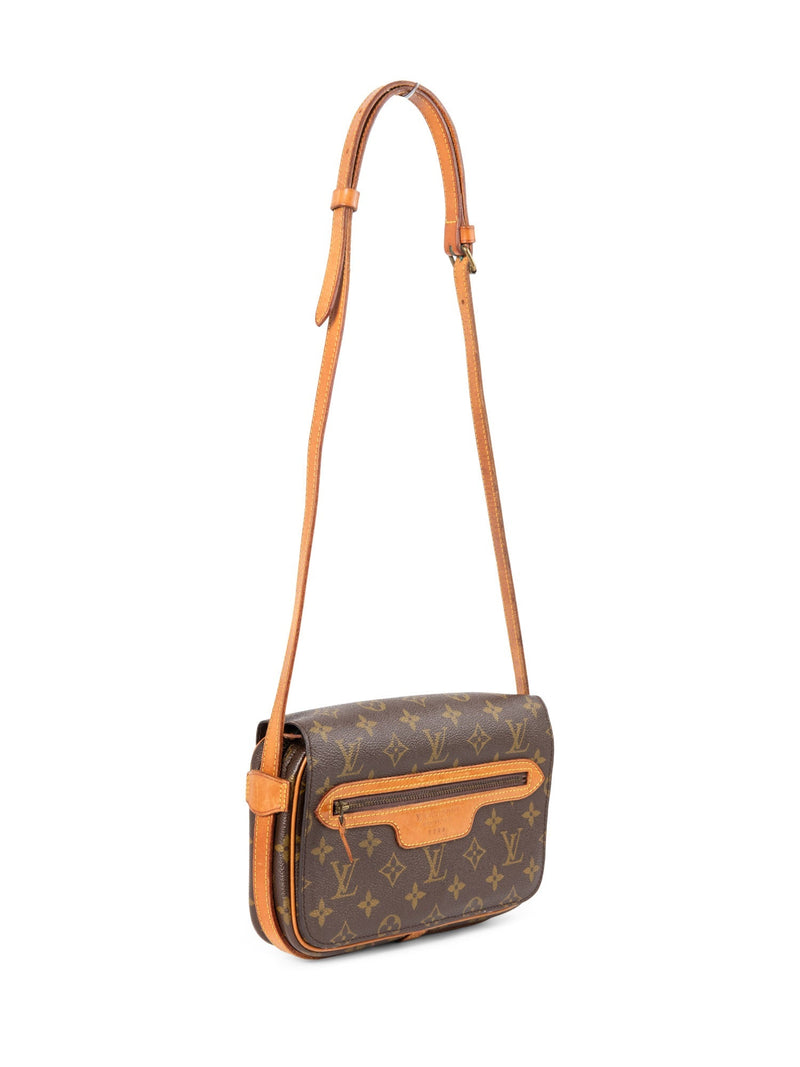 Louis Vuitton Monogram Crossbody Messenger Bag Brown-designer resale