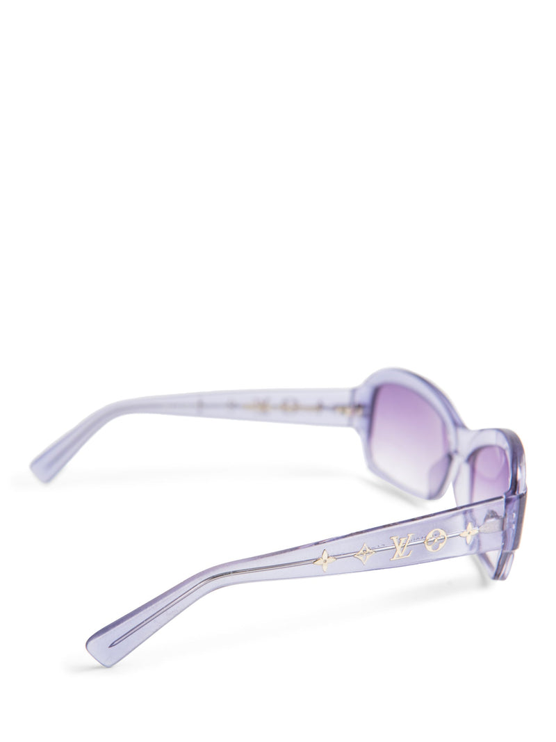 Louis Vuitton Monogram Glitter Sunglasses Purple-designer resale