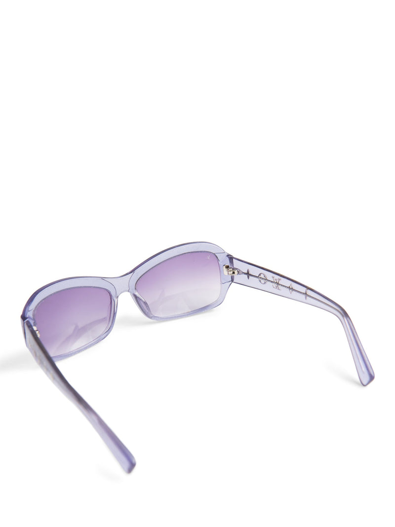 Louis Vuitton Monogram Glitter Sunglasses Purple-designer resale