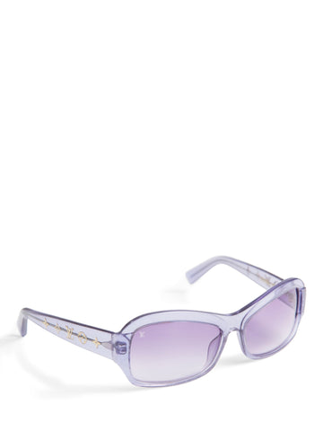 Louis Vuitton Monogram Glitter Sunglasses Purple-designer resale