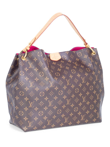 Louis Vuitton Monogram Hobo Bag Brown-designer resale