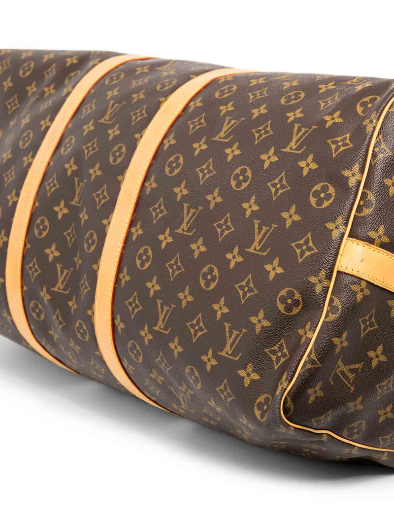 Louis Vuitton Monogram Keepall 60 Duffle Bag Brown-designer resale