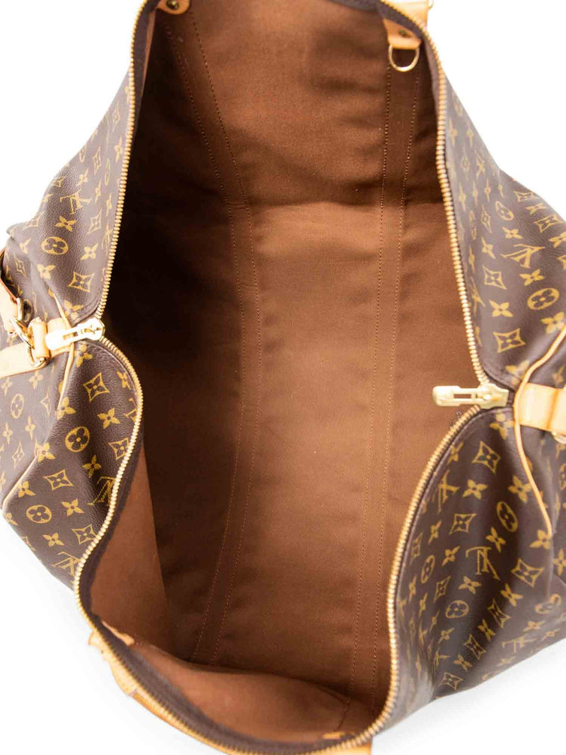 Louis Vuitton Monogram Keepall 60 Duffle Bag Brown-designer resale