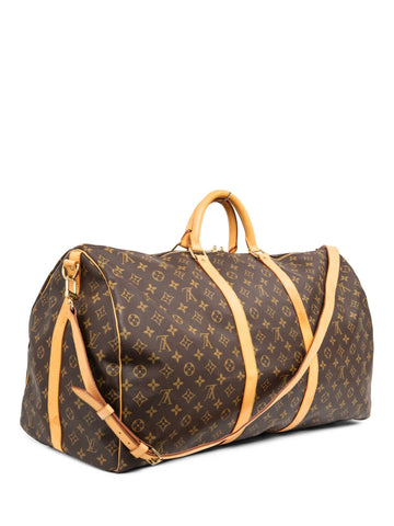 Louis Vuitton Monogram Keepall 60 Duffle Bag Brown-designer resale