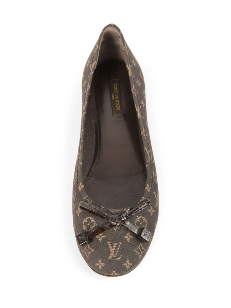 Louis Vuitton Monogram Logo Ballet Flats Brown-designer resale