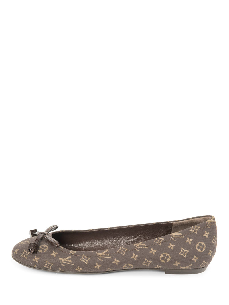 Louis Vuitton Monogram Logo Ballet Flats Brown-designer resale