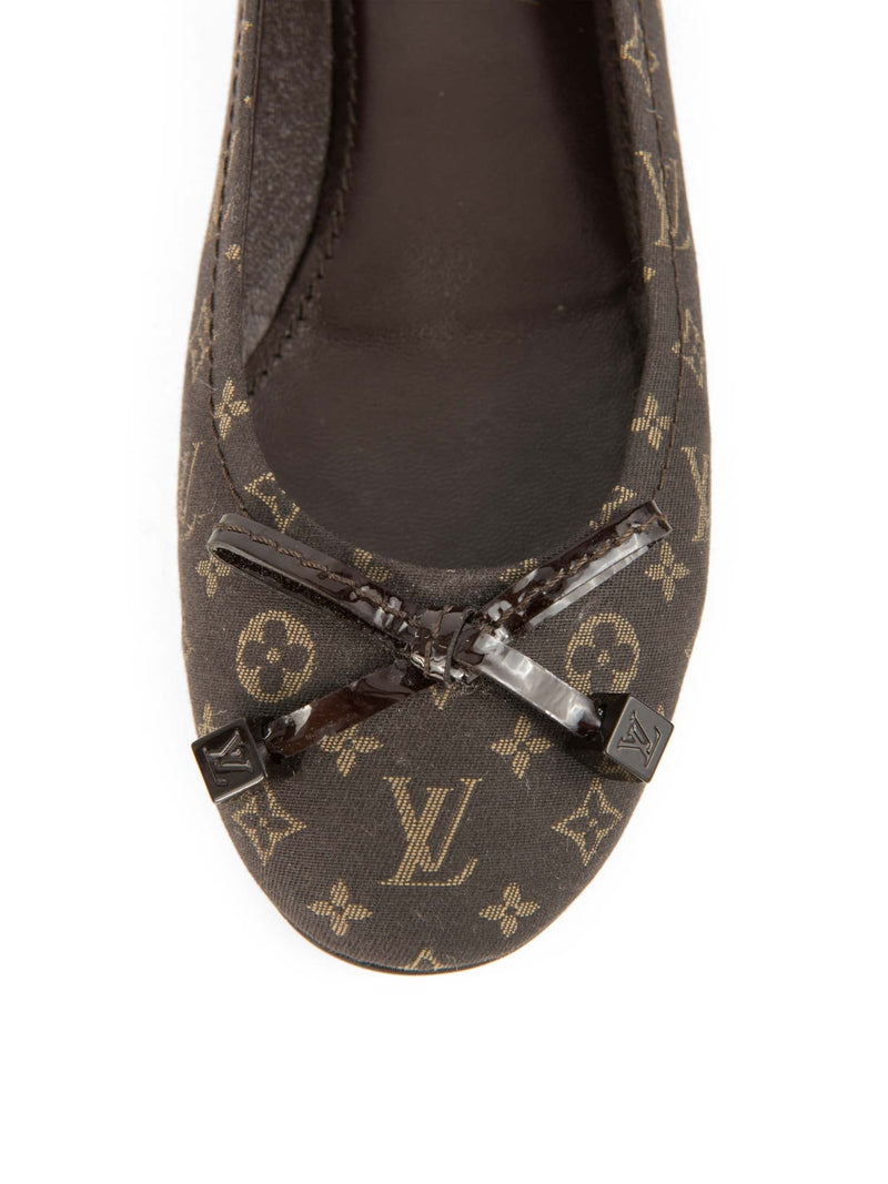 Louis Vuitton Monogram Logo Ballet Flats Brown-designer resale