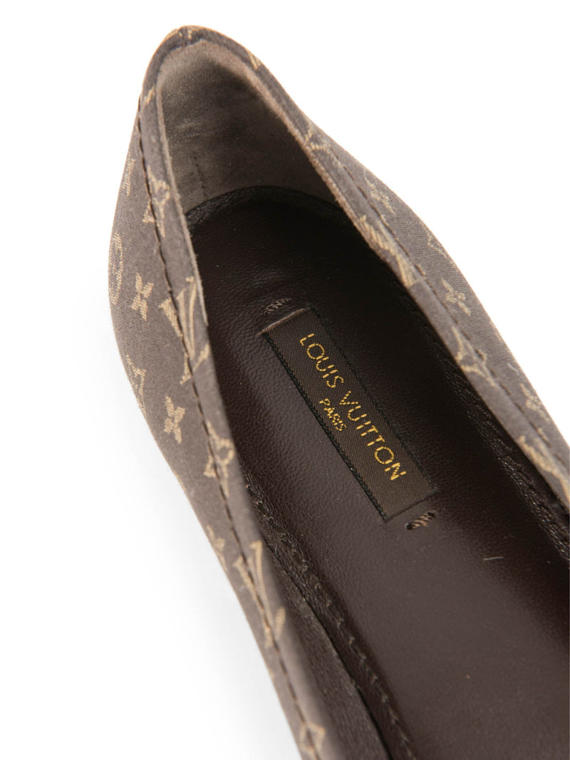 Louis Vuitton Monogram Logo Ballet Flats Brown-designer resale