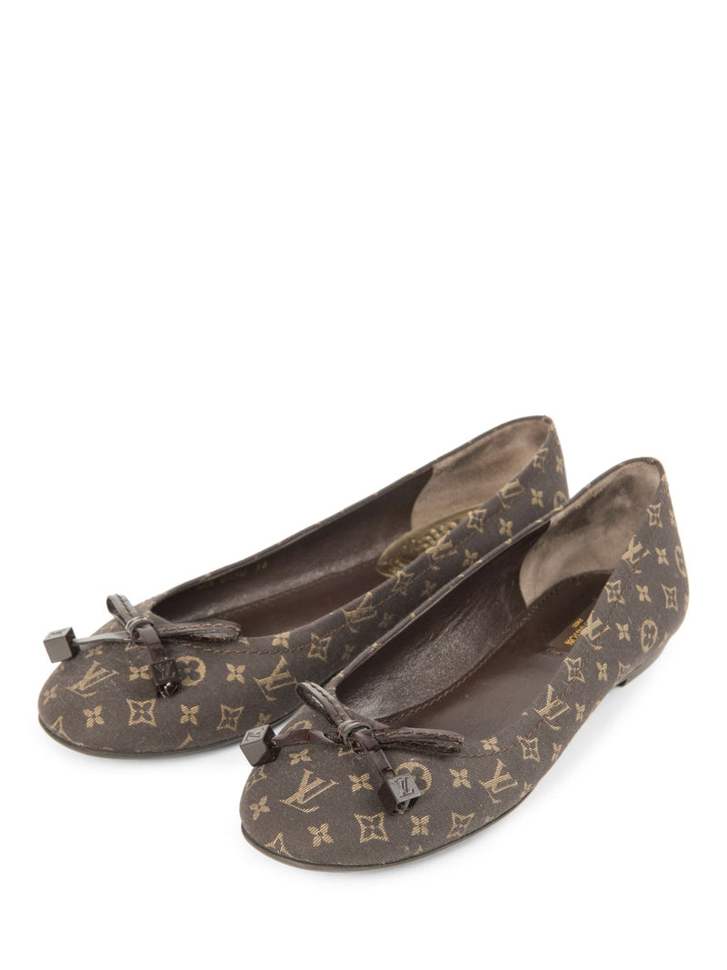 Louis Vuitton Monogram Logo Ballet Flats Brown-designer resale