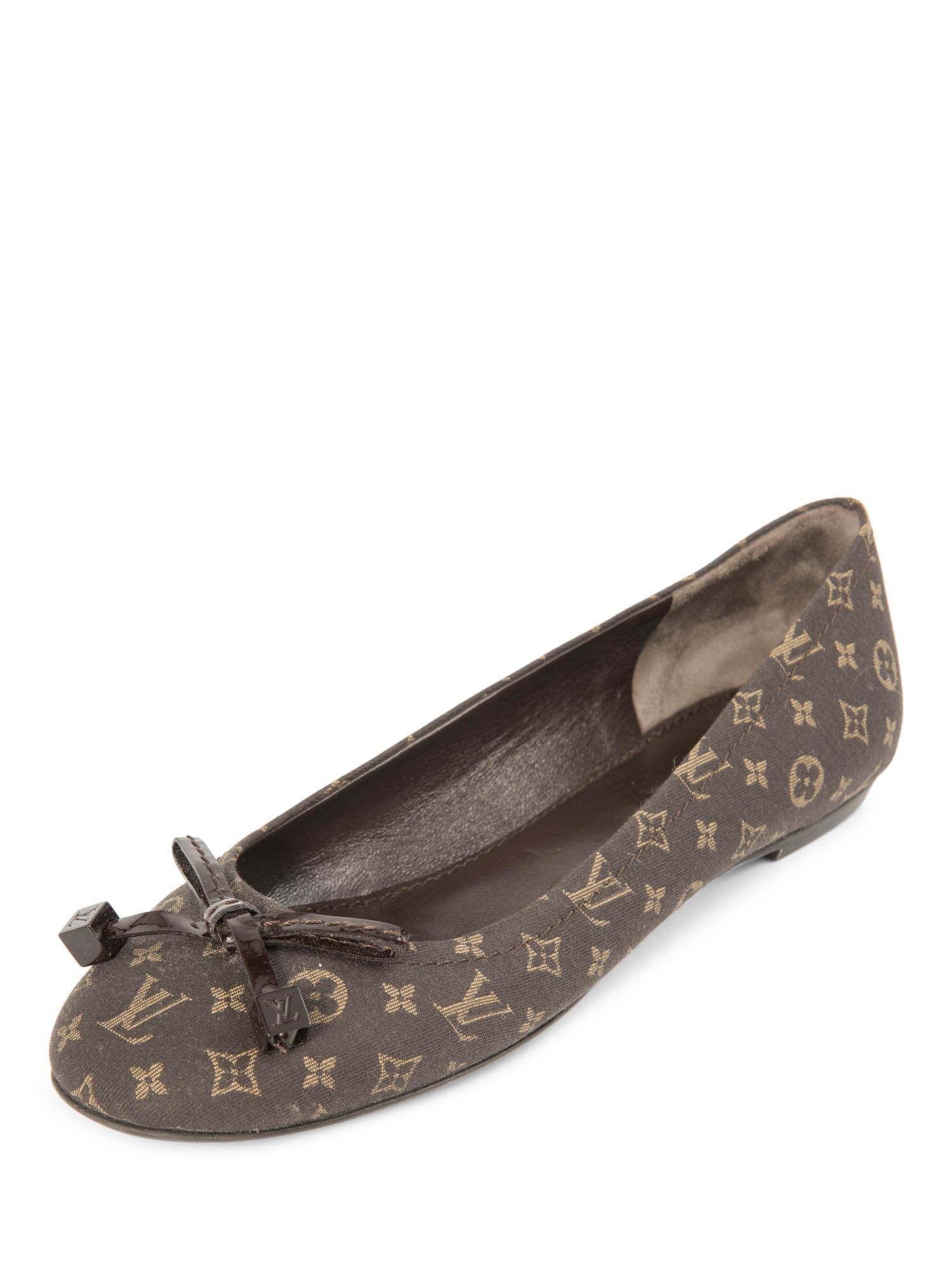 Louis Vuitton Monogram Logo Ballet Flats Brown-designer resale
